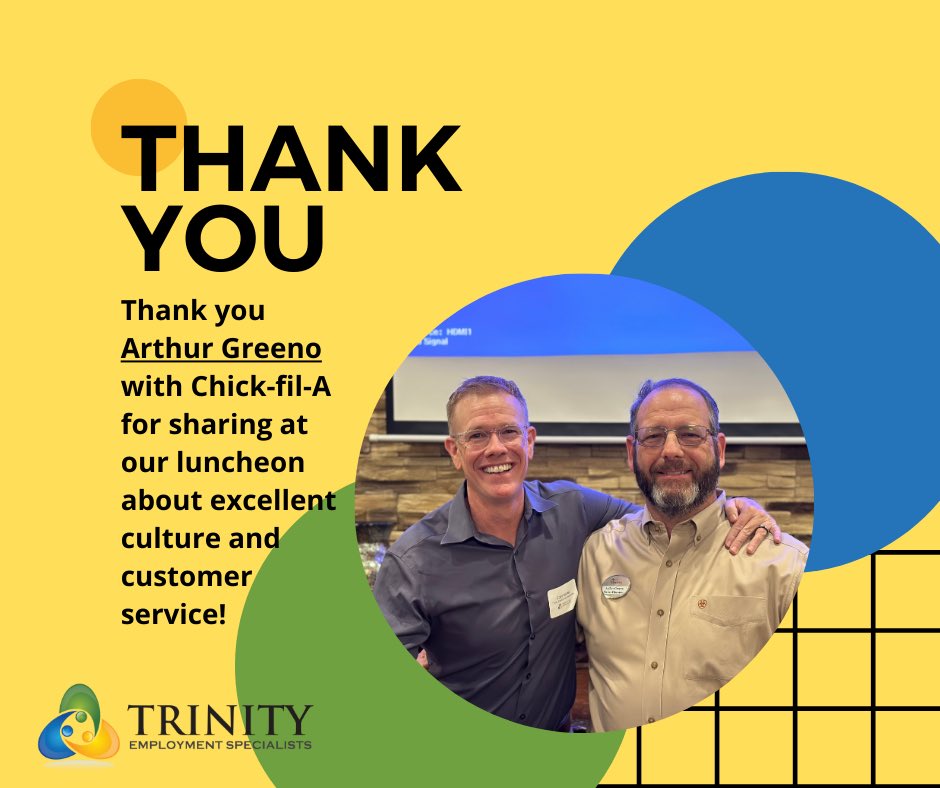 TrinityStaffing's tweet photo. We are overwhelmed and humbled at how much our Leadership Luncheon Series has grown.  A special thank you to Arthur Greeno for sharing his heart on excellent culture and customer service

#trinityemployment #culture #customerservice #hire #Jobs #jobseekers https://t.co/AA2dPxdq9j