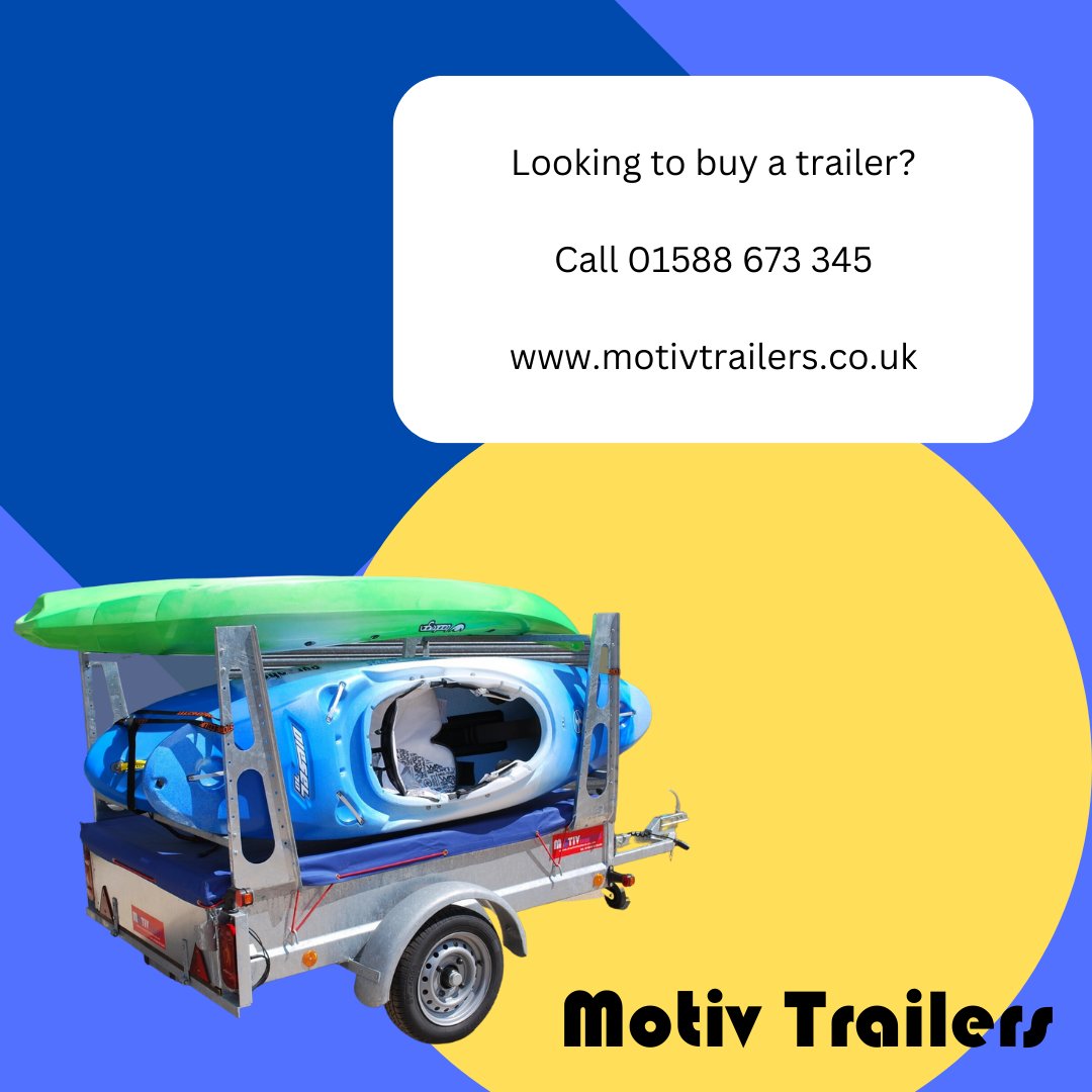MotivTrailers's tweet image. Looking for a new trailer?

Give us a call on 01588 673 345

#motivtrailers #motiv #motivcravenarms #trailer #TrailerDealership
#smallbusiness #canoetrailer #kayaktrailer #flatbedtrailer #boxtrailer #generalpurposetrailer #unbrakedtrailer #rowingboattrailer #campingtrailer