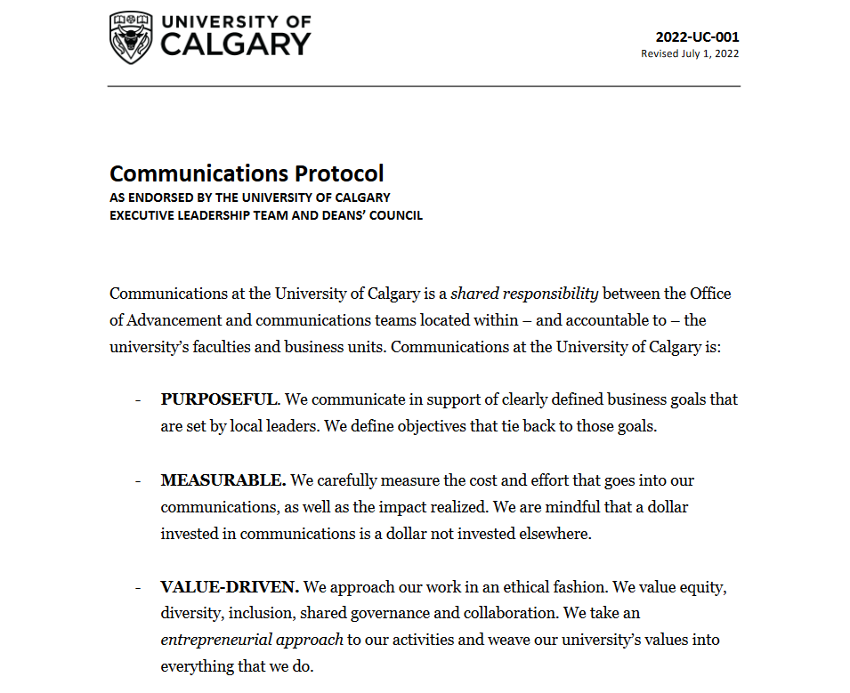 CASEDistrict8's tweet photo. Congratulations to @UCalgary  for receiving a Gold in the 2023 @CASEAdvance Circle of Excellence Awards' Leadership: Change Management category for their Communications Protocol. 1/4

#casecoe #case8 #advancement https://t.co/PJjPuFPhdD