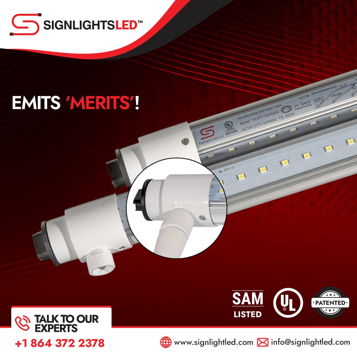 signlightled's tweet image. SIGN LIGHTS @ #SIGNLIGHTSLED are #UL “ Certified to Shine “ and “ Listed to Light “ by SAMS…
All this is purely due to the High-Quality Standards and Modern Technology used to make our Products. 

Call us on 📞 864-372-2378
or
Visit: signlightled.com