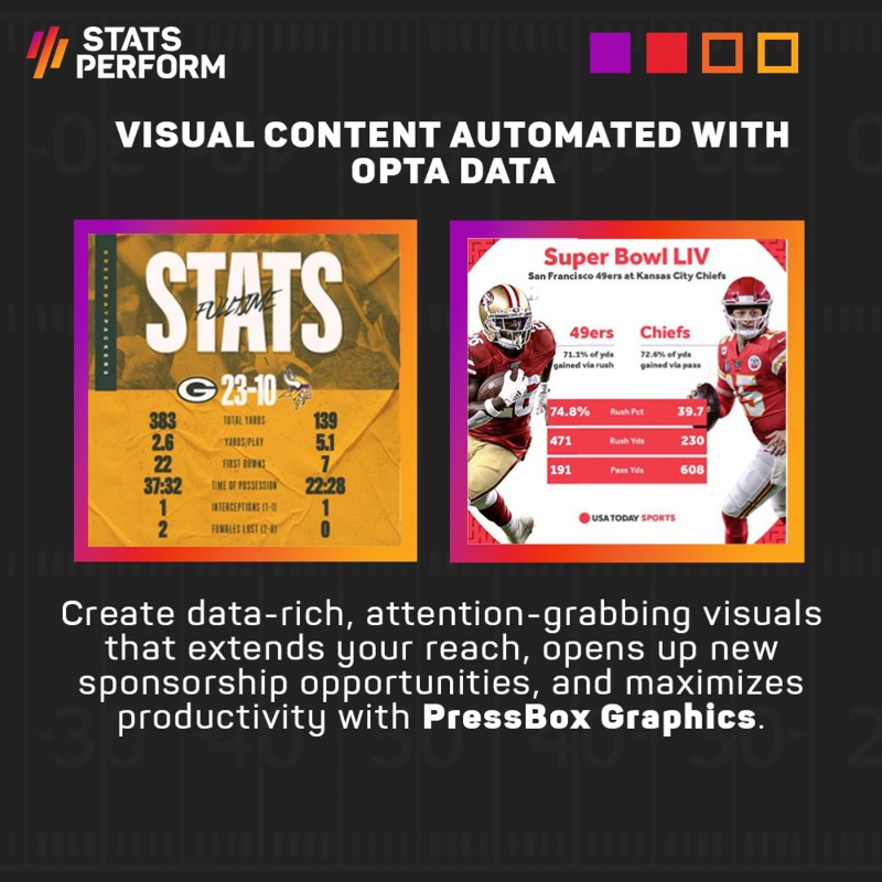 StatsPerform's tweet photo. ⏱ The countdown to Week 1 is on.

How can #Opta data, products, and tools help you streamline research for commentary, increase conversations, and generate sponsorship revenue this #NFL season?

Swipe through to find out. ⬇️