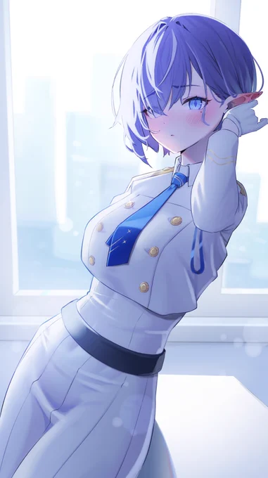 #ブルアカ   「あの…撫でてばかりいないで 仕事に集中してもらえるかしら…。」