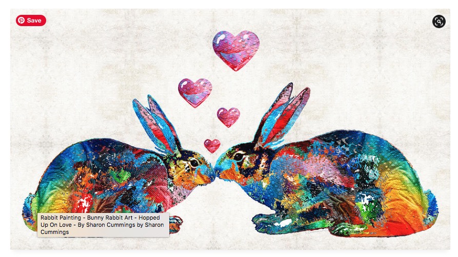 Hopped Up On Love HERE:  fineartamerica.com/featured/bunny… #love #lovers #Romance #romantic #romanticcouples #hearts #AYearForArt #BuyIntoArt #animals #farmhouse #fun #cute