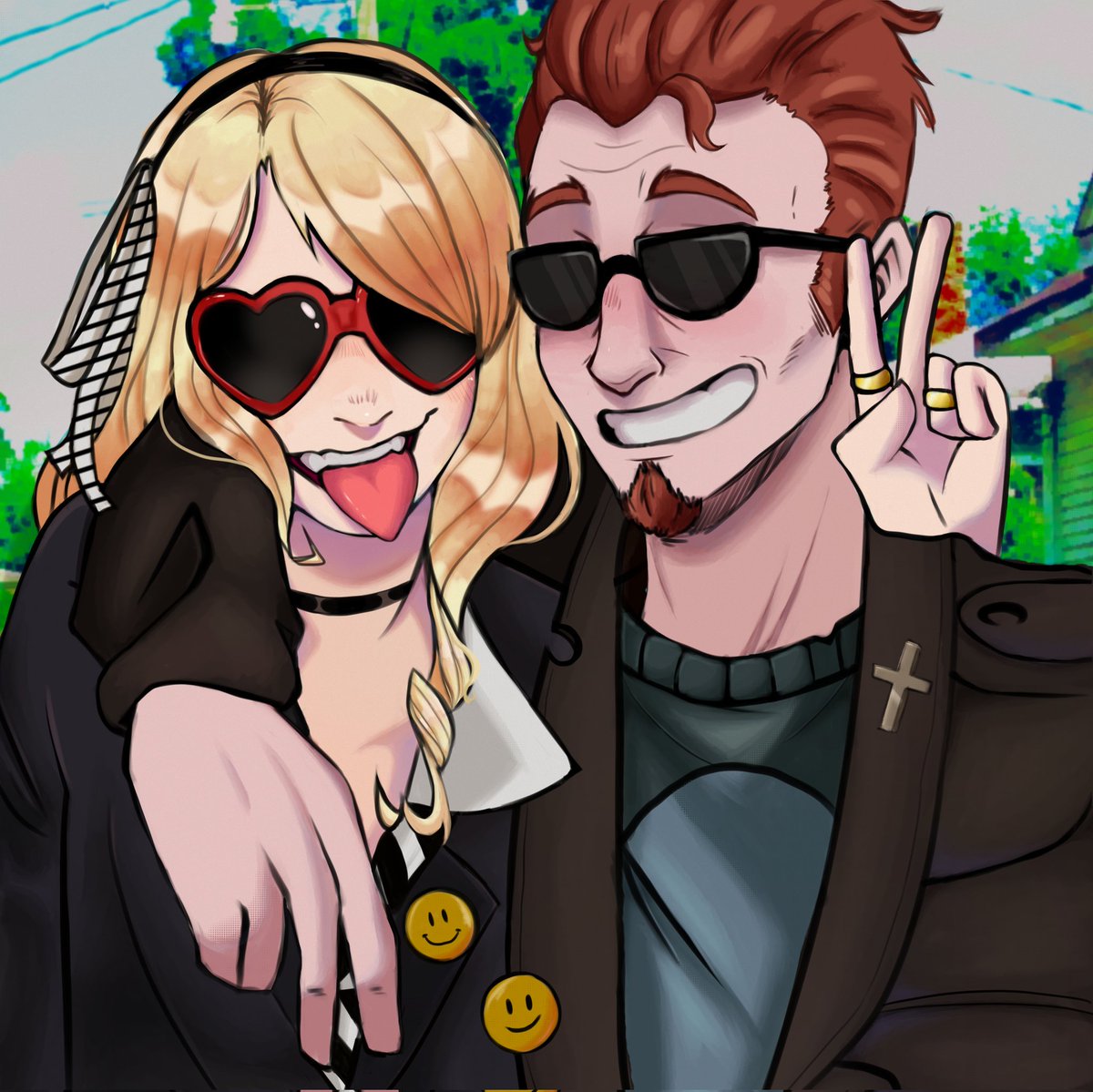 Besties ❤
#stephanielawsonstevens 
#art 
#postal2 
#postaldude