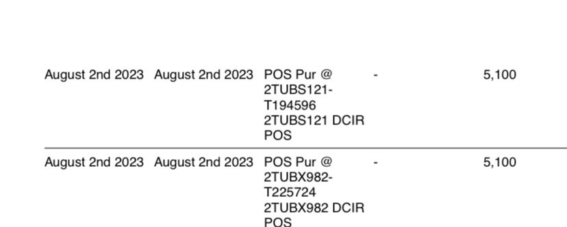 Wilserex12's tweet photo. @UBAGroup I was debited twice on august 2nd and I haven’t been refunded yet since going to two weeks now 
What’s wrong with you guys I need my money 
5100 ..Account number 2286400983 Acc name ;Chinonso Obia precious 
That’s my account details  check the transaction and refund immediately https://t.co/F4ZBkZOVJw