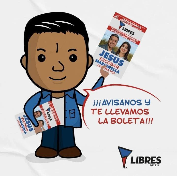 libresDel_Sur's tweet photo. Avisanos y te llevamos nuestra boleta! 💪🏻
#Vota
#Lista40A https://t.co/vAfZYoPYir