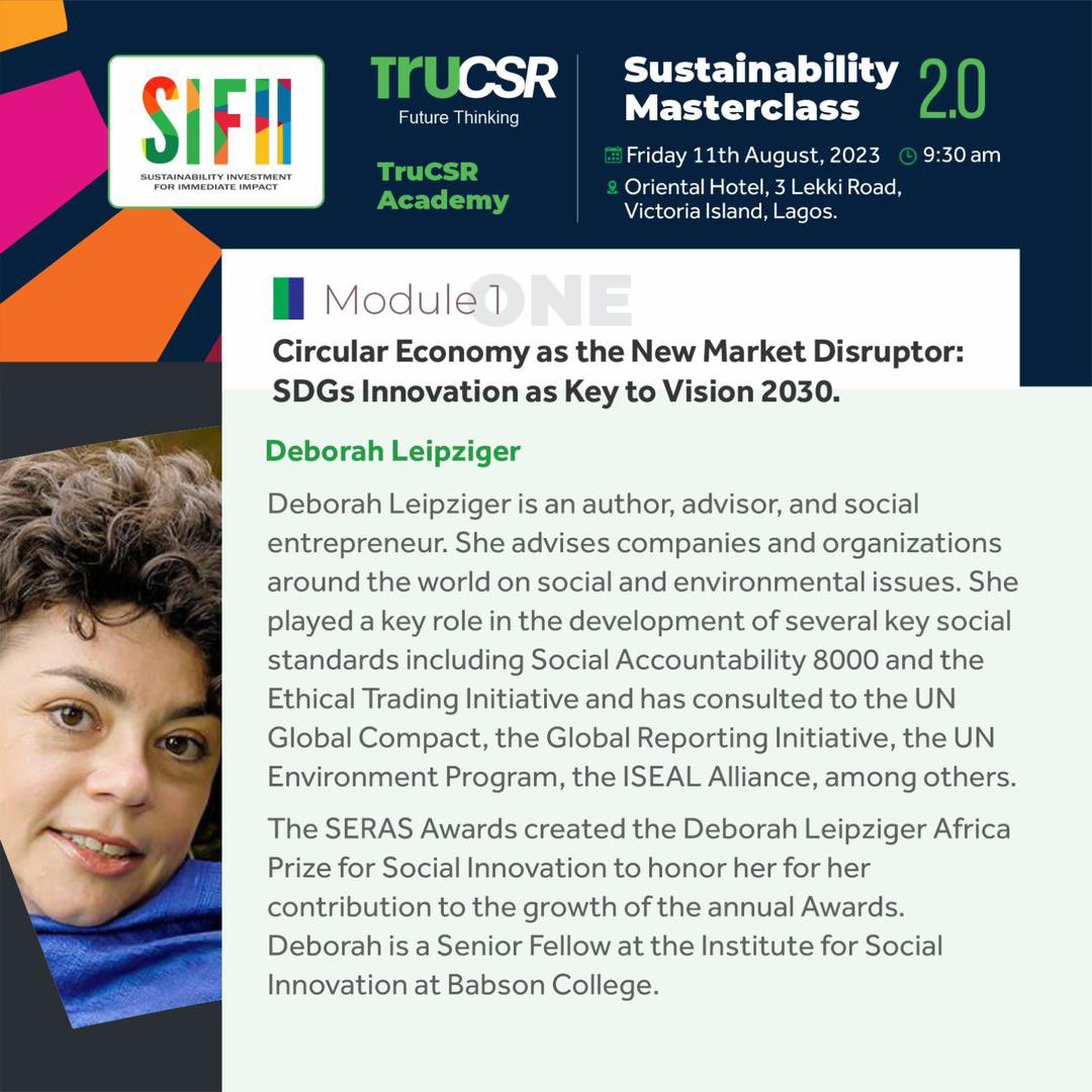 Looking forward to teaching a Masterclass tomorrow for #African companies on #CircularEconomy and #UNSDGs Thank you @kenegbas for this opportunity. #Sustainability #sustainabledevelopment