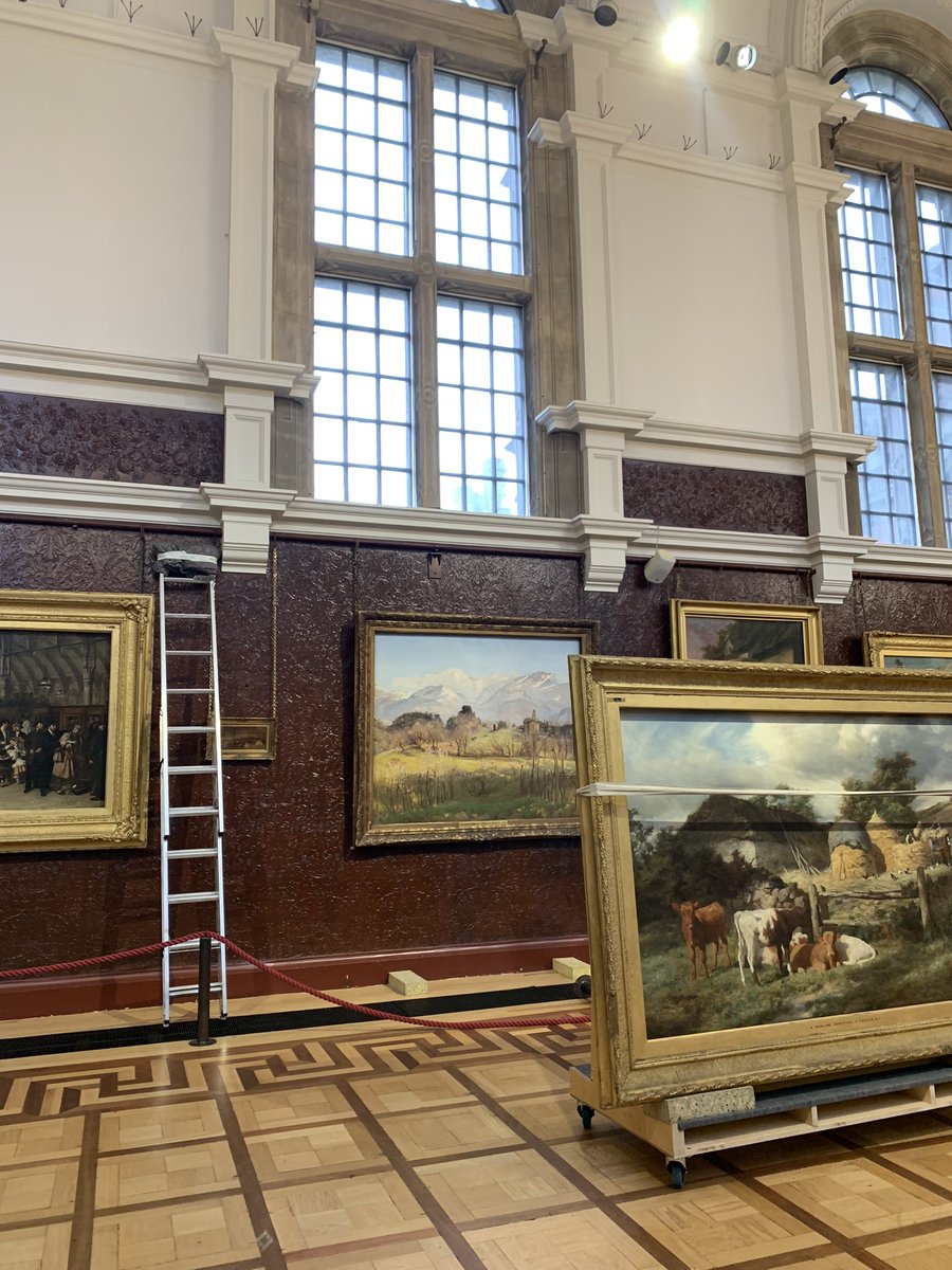 A reshuffle going on <a href="/RHUL_Gallery/">Royal Holloway Art & Culture</a>! We are going from spring to summer (finally) as ‘Spring in the Alps’ is swapped for ‘A Highland Croft’, which is looking fantastic after some conservation work 👀