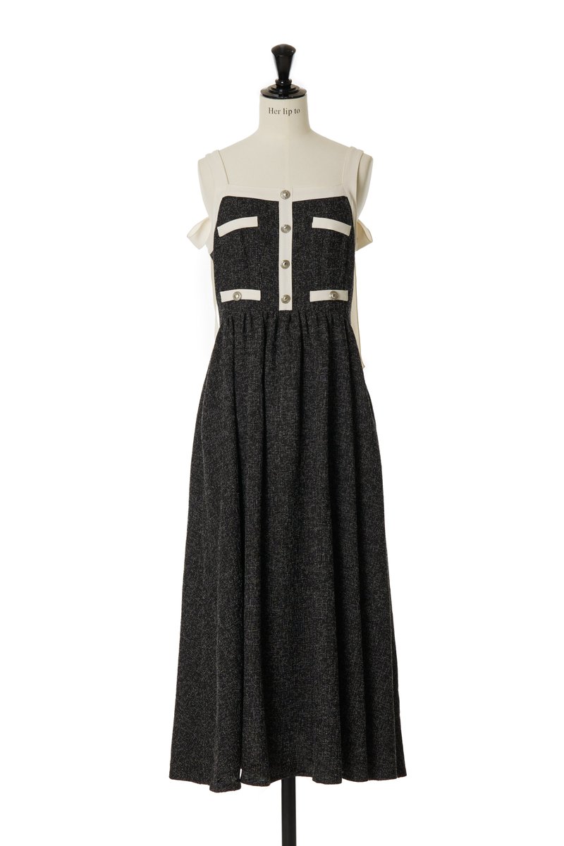 herlipto Verona Tweed Long Dress