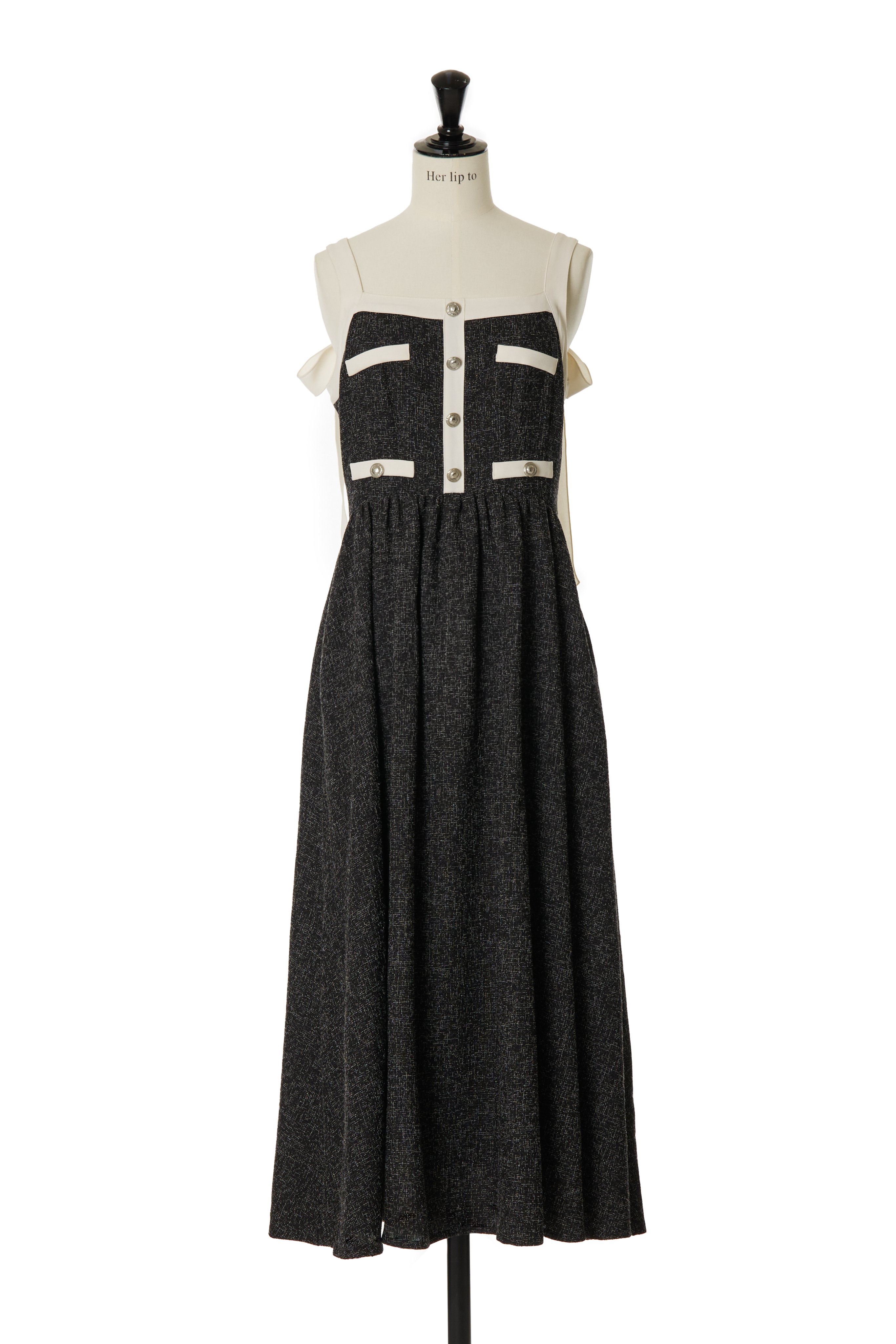 her lip to Verona Tweed Long Dress