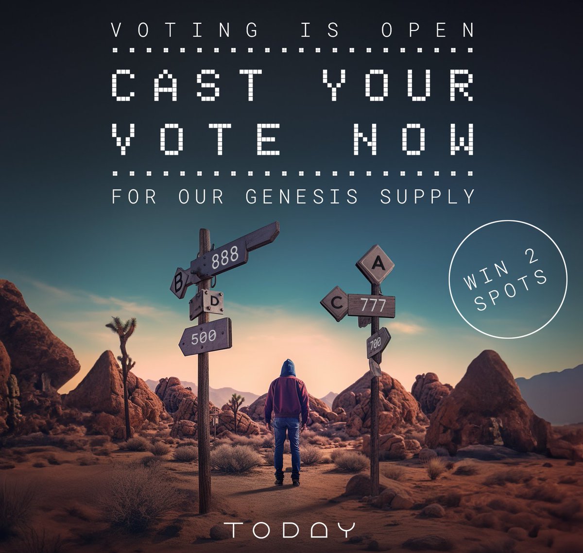 ⚠️IMPORTANT MINT UPDATE ⚠️

🗳️ Voting for the supply of our GENESIS mint, the ANCIENT SEED, is now OPEN

To win one of 2 ANCIENT SEED spots simply:
✅ Retweet this thread
✅ Follow <a href="/todaythegame/">TODAY - WE HAVE REBRANDED</a> 
✅ Cast your vote in our Discord

How will the vote work? Time for a thread 🧵👇