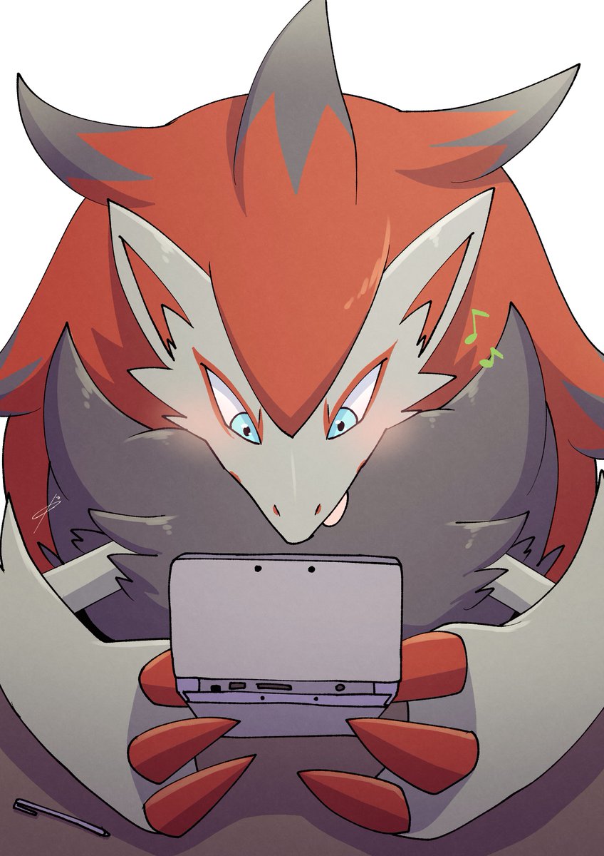ゾロアークが3DSで遊んでました。何をプレイしていたのでしょう…