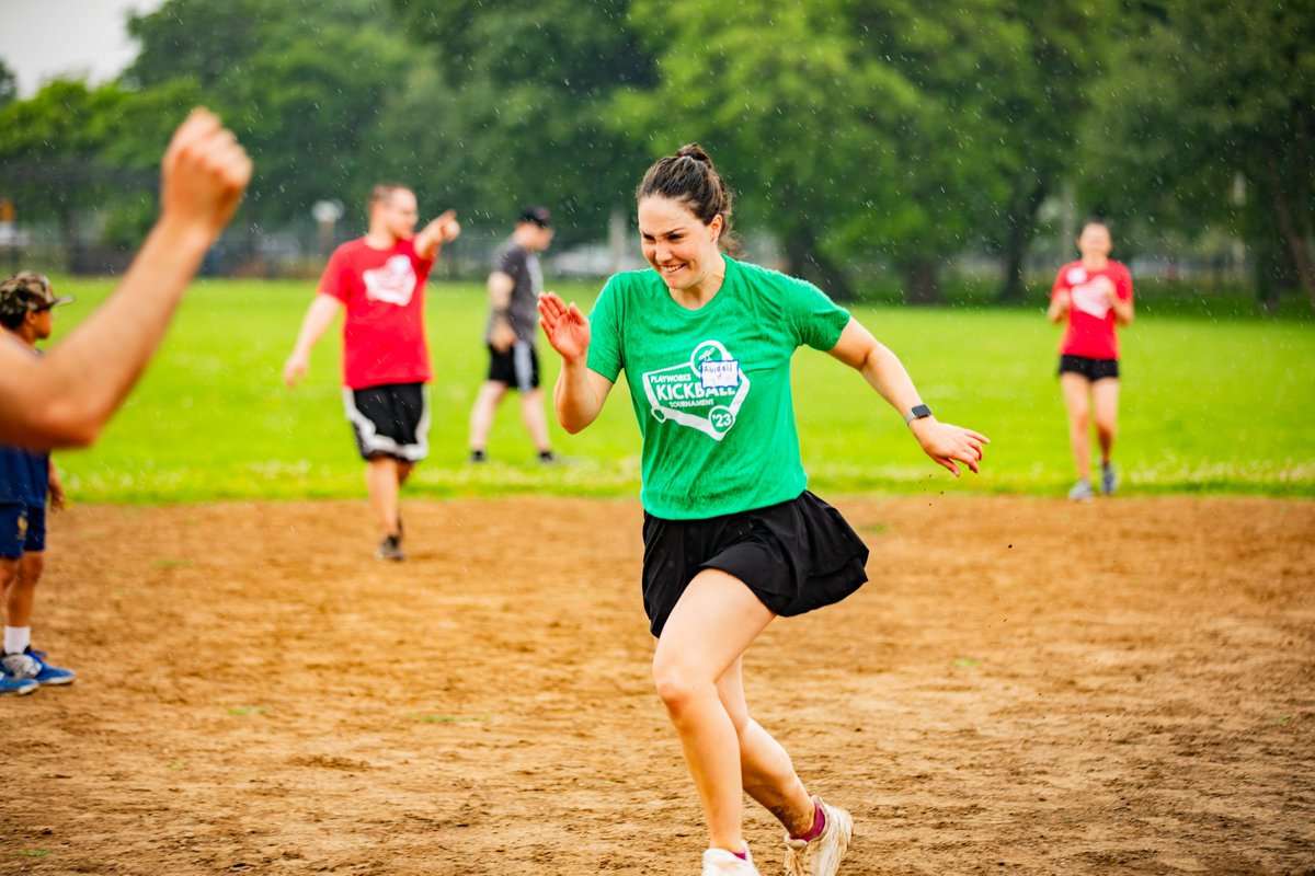 PlayworksIL's tweet photo. Thanks to our sponsors and teams, the 2023 Corporate Kickball Tournament was a Home Run! It was great seeing teams have fun while supporting our mission. The competition was definitely fierce, in the end Northwestern's Kellogg School of Management took home the golden kickball! https://t.co/vAELXGQN5Z