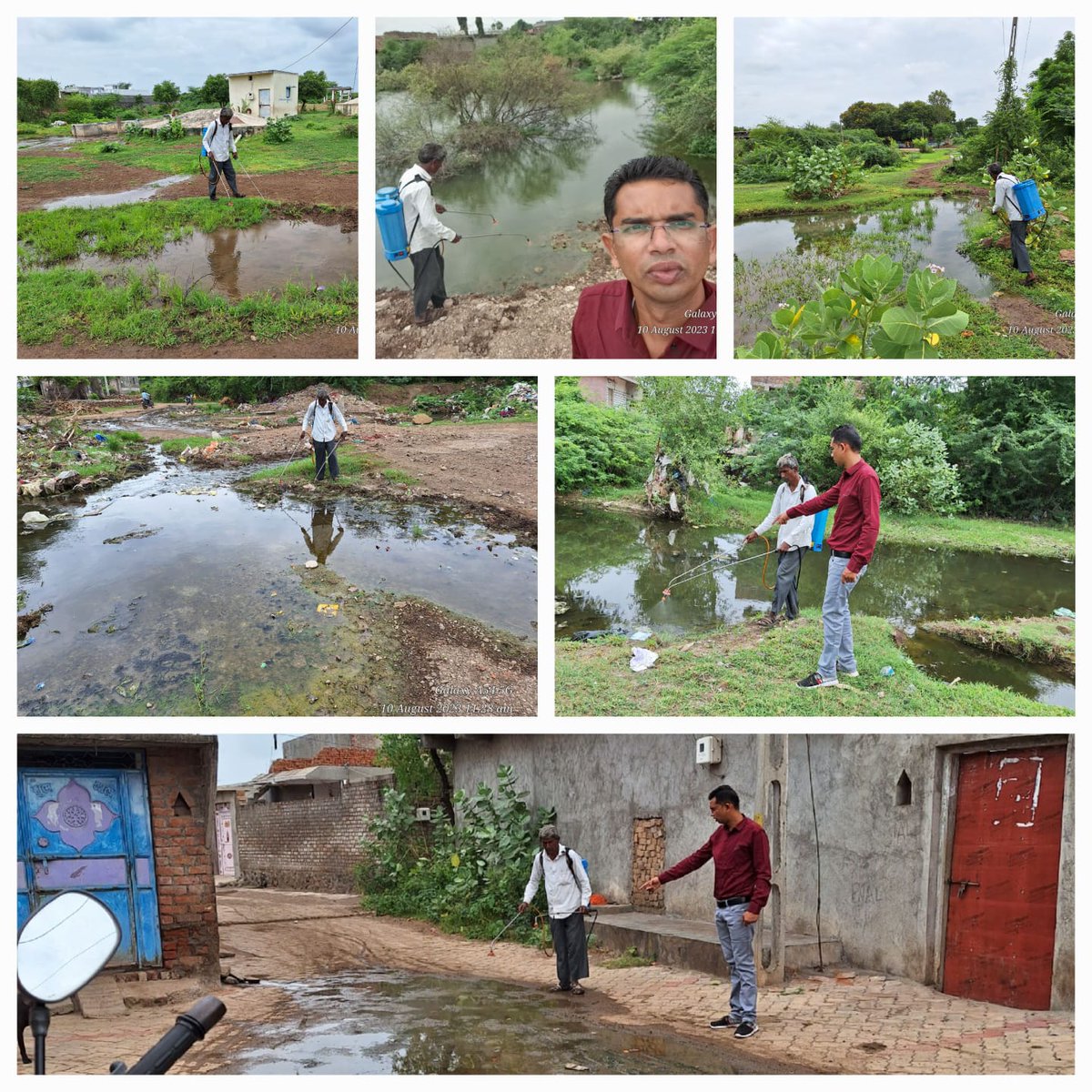 આજ રોજ અણિયાળી કાઠી ગામમાં વાહકજન્ય રોગચાળો ન ફેલાય તે માટે પાણી થી ભરાયેલ નાના મોટા ખાડાઓ માં દવા છંટકાવ કામગીરી કરાવેલ..