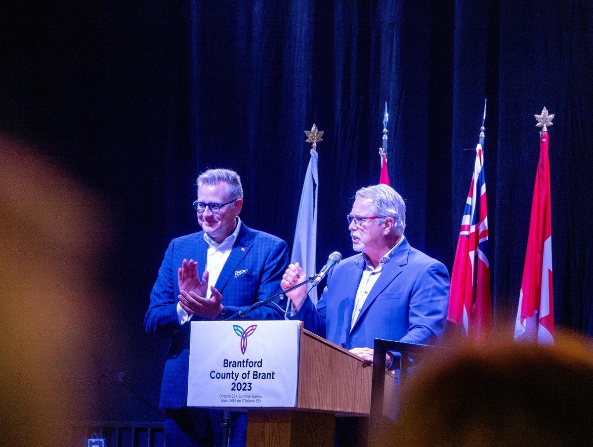 NeilLumsdenMPP's tweet photo. 🏟️ The Ontario 55+ Summer Games are on in Brantford! It was an honour to kick-off this event with @LGLizDowdeswell, @WillBoumaBrant, @LarryBrockMP, @nmwturtle &amp; Mayors Kevin Davis &amp; David Bailey. 

We’re proud to support these games with an investment of $235K through @ExploreON. https://t.co/UcfdJSyFad