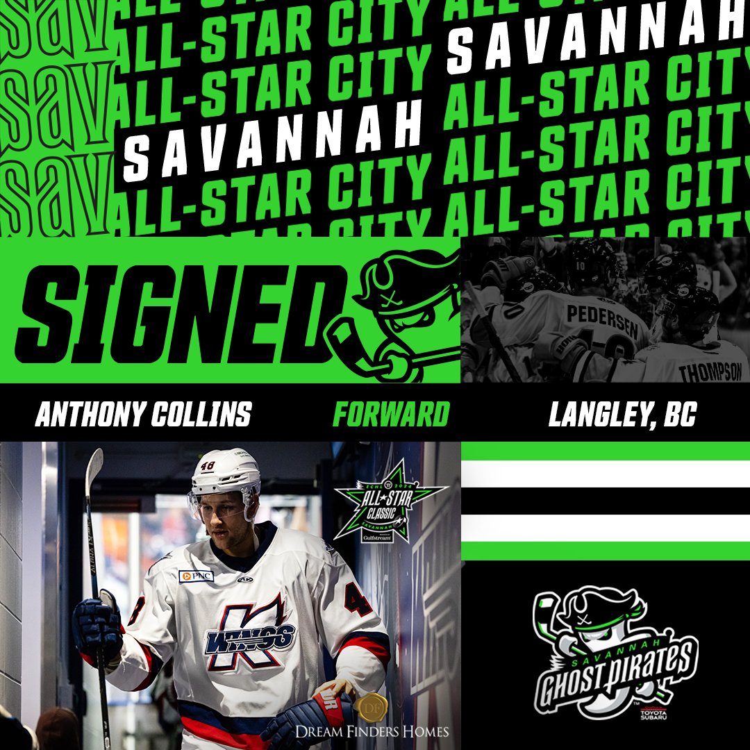SavGhostPirates's tweet image. We've signed Anthony Collins for the 2023-24 season! 👊

📰ghostpirateshockey.com/news/august-20…