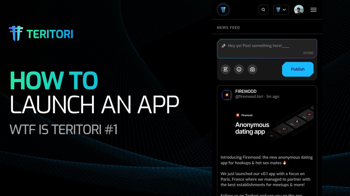 How to launch an App using Teritori ⛩️ This thread will present a use case that will soon be possible thanks to the upcoming Teritori features such as the multisig, messenger & service marketplace. 1/13