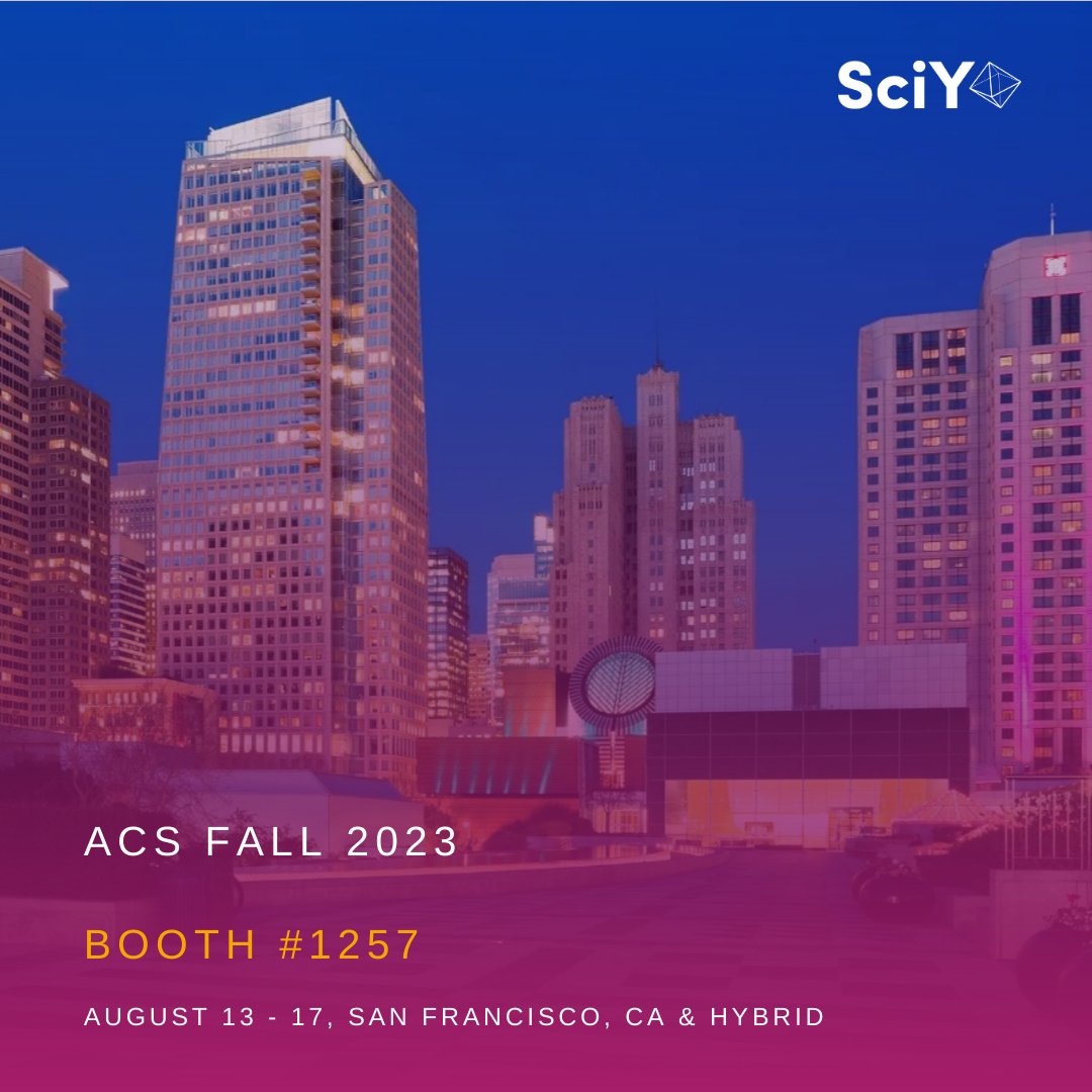 SciYSoftware's tweet photo. Save the Date: #ACS2023!📅
Join #SciY at booth 1257 in San Francisco, CA, on Aug. 13-17, and explore a comprehensive suite of #software and #automation products designed for the life science industry: https://t.co/fo6aF8QJPI
@AmerChemSociety
#DataRevolution #Research #Chemistry https://t.co/vyBKralolA