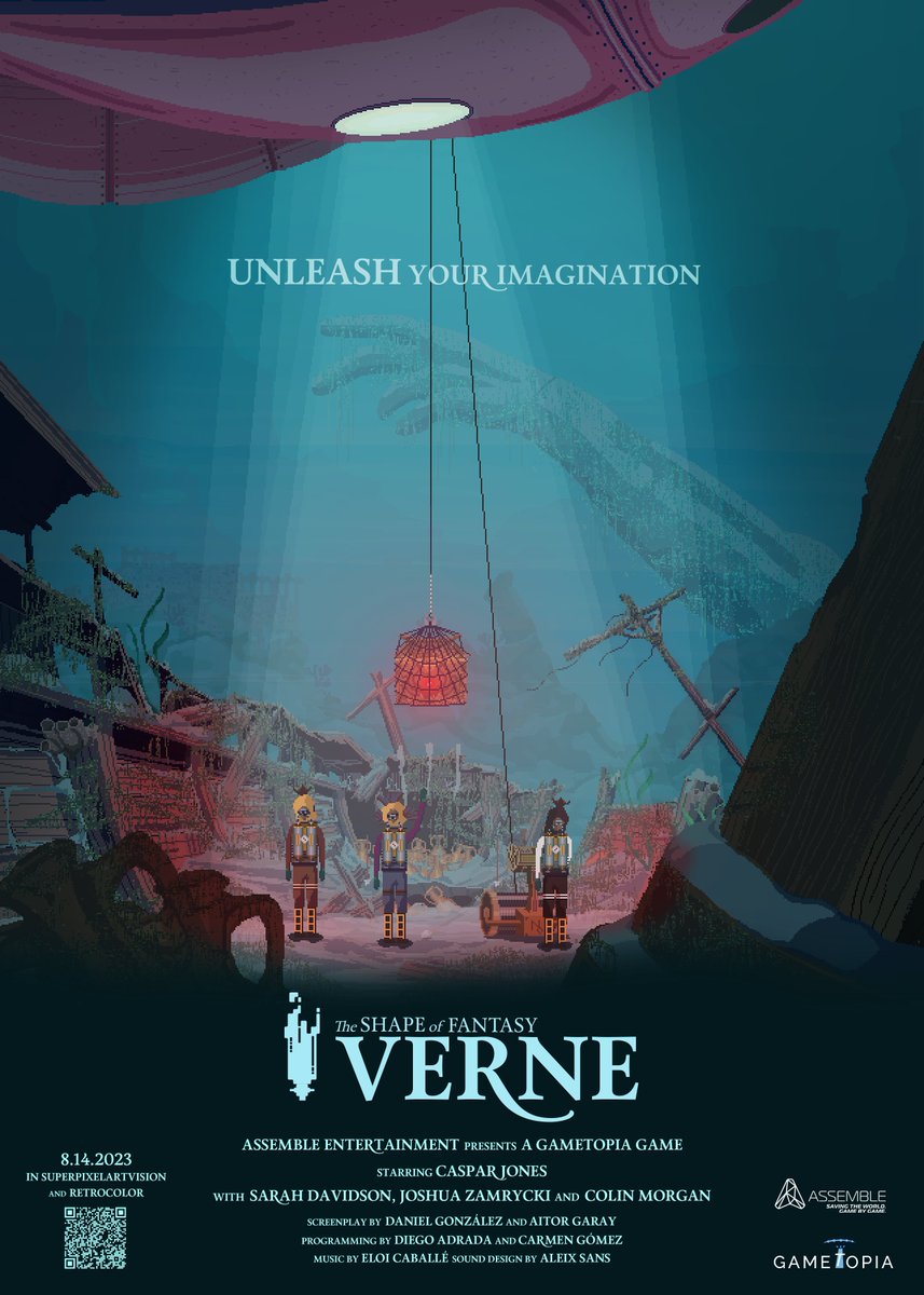 UNLEASH your imagination. 8.14.2023! Steam and GOG.

#gameposter by <a href="/daniel_tweet/">Daniel González</a>

#pixelart #adventuregames #julesverne #steampunk