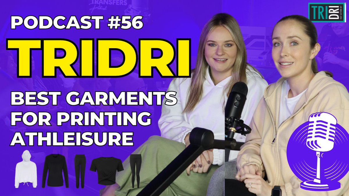 StahlsUK's tweet photo. This week on the Garment Decorators Podcast, Andy and Molly are joined by Grace and Lauren from TriDri. The UK's leading sports and athleisure blank garment supplier.
WATCH:
Youtube: https://t.co/Z6u1CvpNfg
#garmentdecoration #ukpodcast #tridri #athleisure #heatprinting https://t.co/P9Ng8B0o27