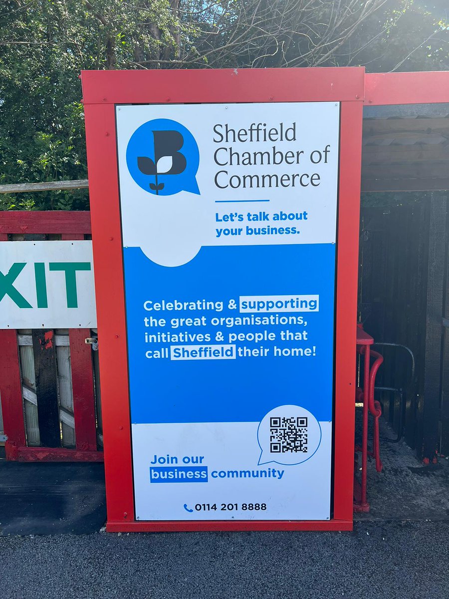 sheffchamber's tweet photo. Visiting @Sheffieldfc, The World’s First Football Club, any time soon?
Check out our new #displayboard! 👌
We visited, Premium Partner, #Sheffield FC to chat with Richard Tims and Dylan Ralph and have a look at the newly installed #SheffieldChamber turnstile display board! https://t.co/VodNL6VaCx
