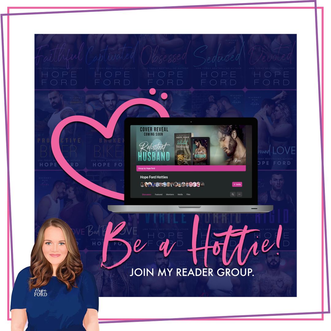 AuthorHopeFord's tweet photo. Be a Hottie! Join Hope Ford's Reader group for games, fun, early cover reveals, prizes and more! https://t.co/v9lLkf6pVE https://t.co/5lOGz4rePs