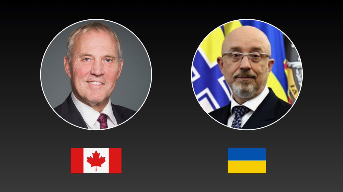 Productive first conversation with Ukraine’s Defence Minister, @OleksiiReznikov. Canada has already committed over $1.5 billion in military aid to Ukraine and trained almost 40,000 Ukrainian troops. As I said to Minister Reznikov, our steadfast support will continue. 🇨🇦🇺🇦