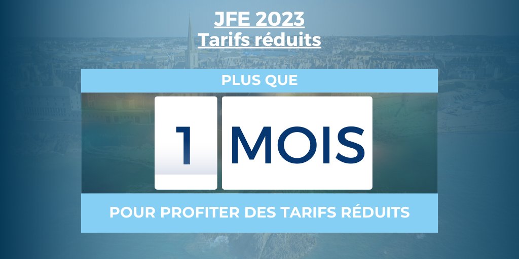 #JFE23 : Plus qu’un mois pour profiter des tarifs réduits ! 

Ne manquez pas l’opportunité de participer aux journées françaises de l’épilepsie à un prix avantageux ! 
➡️congres-jfe.com/register.aspx?… 

#epilepsie #tarifsreduits #congres