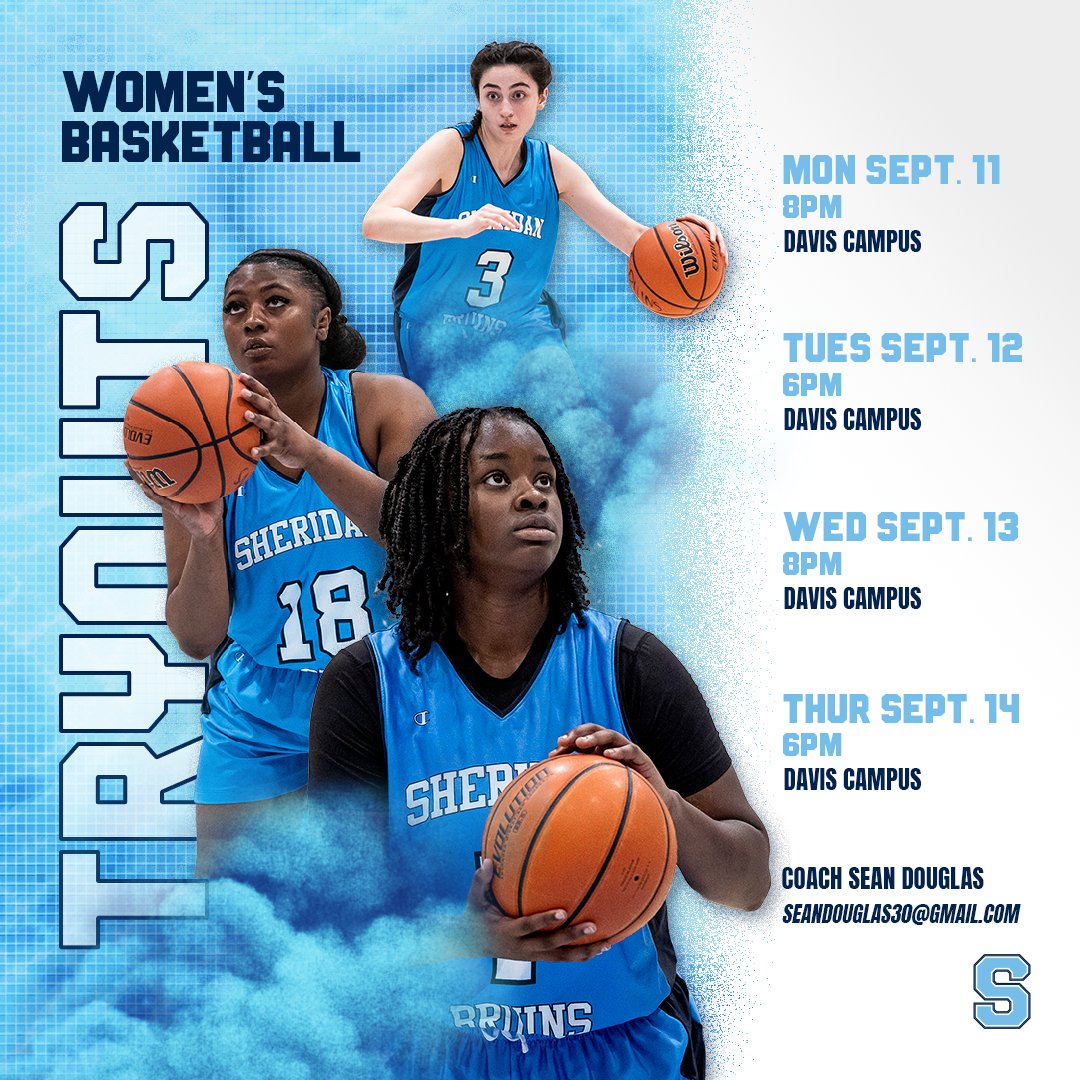 sheridanbruins's tweet photo. Varsity Women's Basketball Open Tryouts! 🏀

See you there Bruins!🐻 
#SheridanBruins #OpenTryouts https://t.co/ymwC8wrjpq