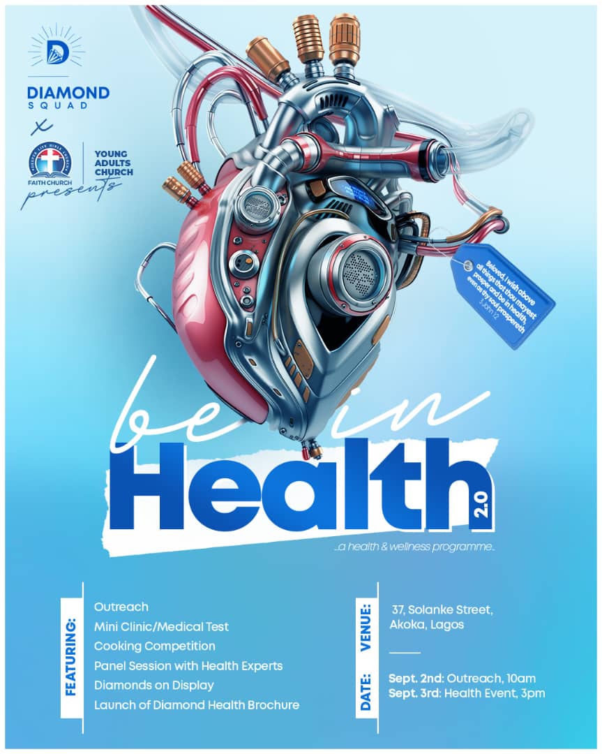 Emmy_WhiteHat's tweet photo. Diamond Squad of the Faithtrybe present
Be in Health 2.0
Watch out for more updates
#BeinHealth2
#DiamondSquad https://t.co/Uhl6vCFxYW