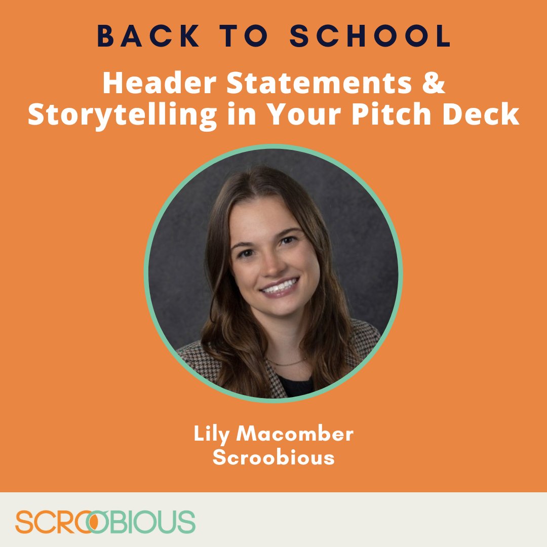 The best way to tell a story in a deck is through the use of headers. Join us on 8/24 at 2 ET for a workshop that will teach founders how to effectively utilize headers and explain why they are the connecting points of a pitch story. Register here: buff.ly/3rZSvjk
