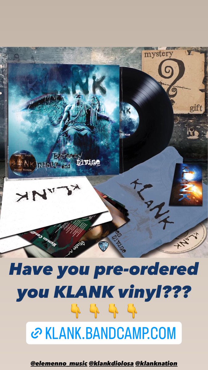 **VINYL PRE-SALES ARE ALMOST OVER**

Order your Standard and Divine Vinyl versions before they’re gone.

klank.bandcamp.com

#KLANK #Vinyl #PreOrder #Music #Listen #Hear #Support
<a href="/elemenno_music/">elemenno</a>