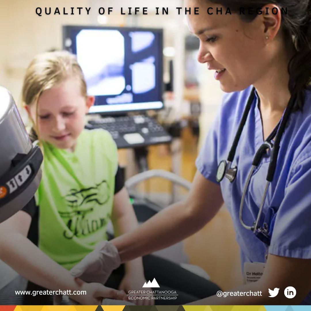 Chattanooga's top-notch healthcare networks enrich the lives of residents and businesses alike. Click the link to learn about Greater Chattanooga's healthcare services. ow.ly/QV2J50Pj2AY 
#QualityOfLife #Chattanooga #TN #GA #AL  #CaringForAll
