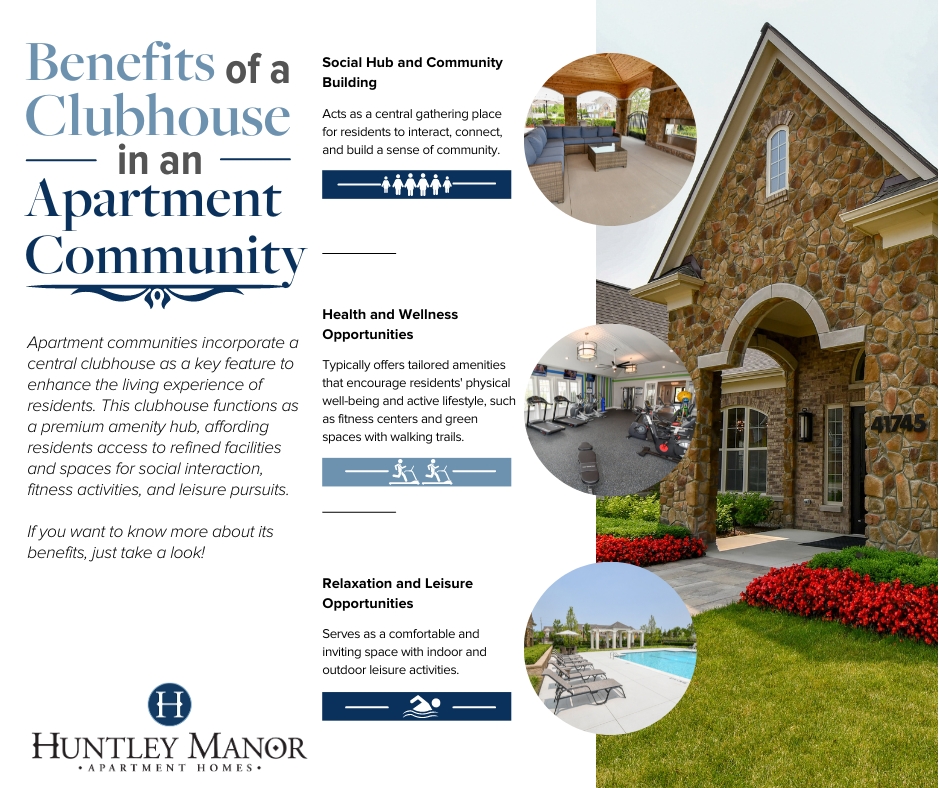 🏘️ Discover the perks of a Clubhouse in an Apartment Community! Dive into the amenities at Huntley Manor Clubhouse 🏊‍♀️🏋️‍♂️🛋️. Elevate your lifestyle today! 💯✨ 
huntleymanor.com
#HuntleyManorLiving #LuxuryLiving #ApartmentCommunity #ClubhouseBenefits 🏡