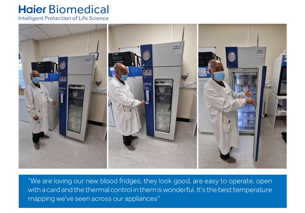 HaierBiomedical's tweet photo. Belford Hospital has added to its blood storage facility Haier Biomedical's Cutting-Edge Blood Bank Refrigerators! 🏥🌡️ Precision temperature control, smart access, and optimised organisation. Saving lives, one innovation at a time! 💙 #HealthcareInnovation #BloodStorage https://t.co/GXRr8pDQRC