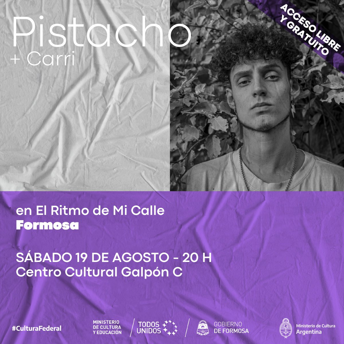 CulturaNacionAR's tweet photo. ¡#ElRitmoDeMiCalle llega a Formosa! 🎤

El sábado 19 de agosto comienza una nueva edición del certamen de culturas urbanas.

🔥 Talleres, charlas, exhibiciones, competencias de #Freestyle, #Allstyle, #Breaking, #HipHop y shows en vivo. 

Inscribite 👉https://t.co/7KS8URbcIf https://t.co/4WNXYiCeLe