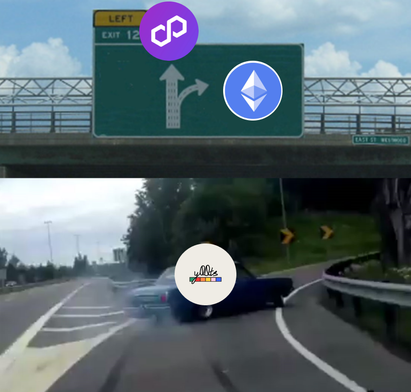 stakewolle's tweet photo. So, y00ts are migrating to $ETH.  

Earlier, y00ts bridged from Solana to Polygon and now to Ethereum.

Is this bullish or bearish? https://t.co/LXRqFGKCfa