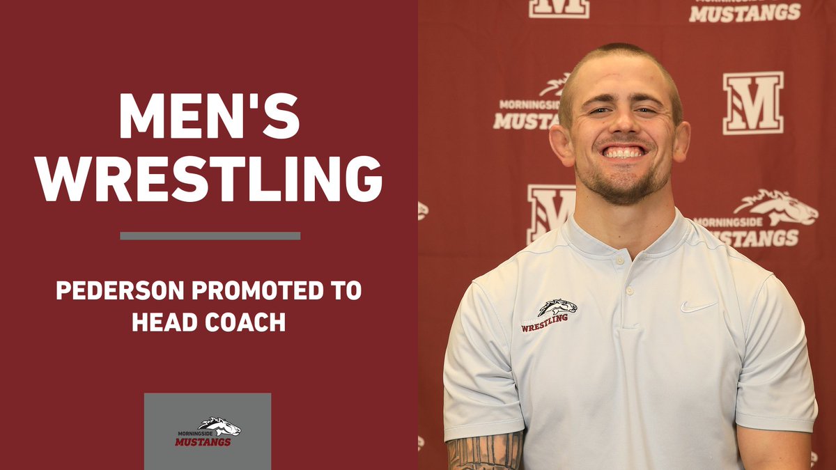 MsideMustangs's tweet photo. 🤼‍♂️ Rulin Pederson has been named Morningside's next head men's wrestling coach!

Read More: https://t.co/bSmvVcQals https://t.co/uO2SfOWB8P
