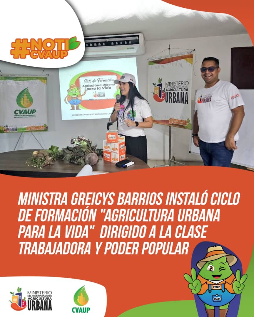 #NotiCVAUP | "Siguiendo las orientaciones de nuestro Pdte. <a href="/NicolasMaduro/">Nicolás Maduro</a>,reconociendo las capacidades de los trabajadores, continúan actividades de formación, que fortalecen los conocimientos en el área que nos compete a todos y todas" ministra <a href="/greybp1/">Greicys Barrios</a>.
#VenezuelaRecuperóLoSuyo