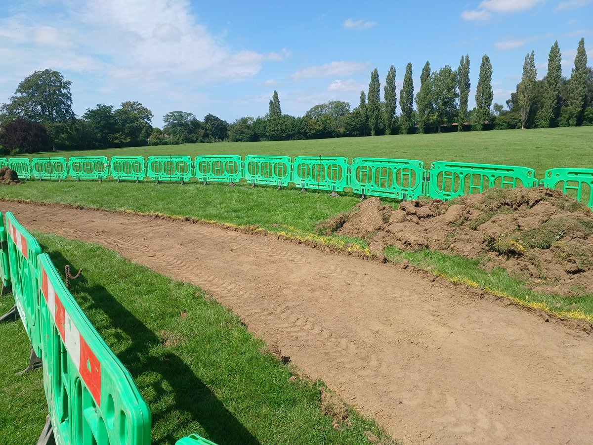 New perimeter path going in grange park old coulsdon making it more accessible to everyone through fundraising by the friends of grange park #oldcoulsdon #grangepark #coulsdon #croydon