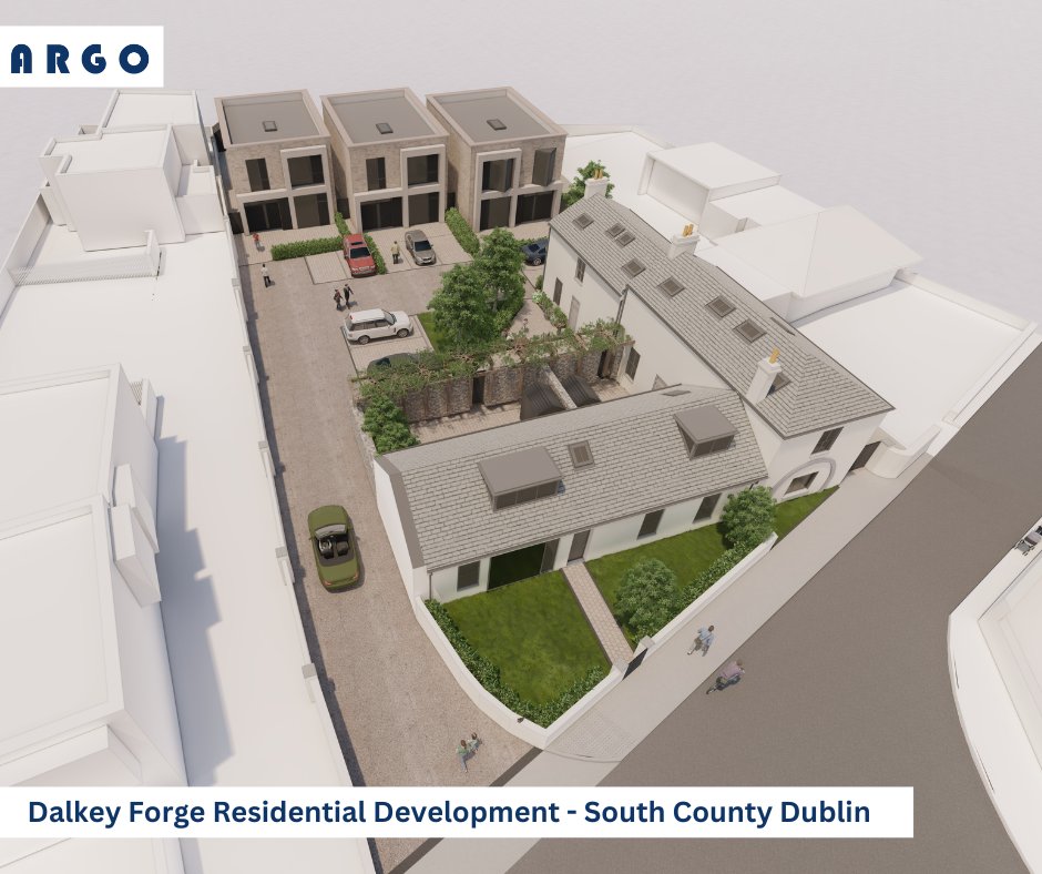 ArgoDevStudio's tweet photo. ARGO assisted Jackie Greene Construction Ltd in delivering the Dalkey Forge Residential Development consisting of 3no. 4-bedroom detached houses and 3no. renovated 2-bedroom houses. Works have commenced onsite. https://t.co/iSh6vvrOTr