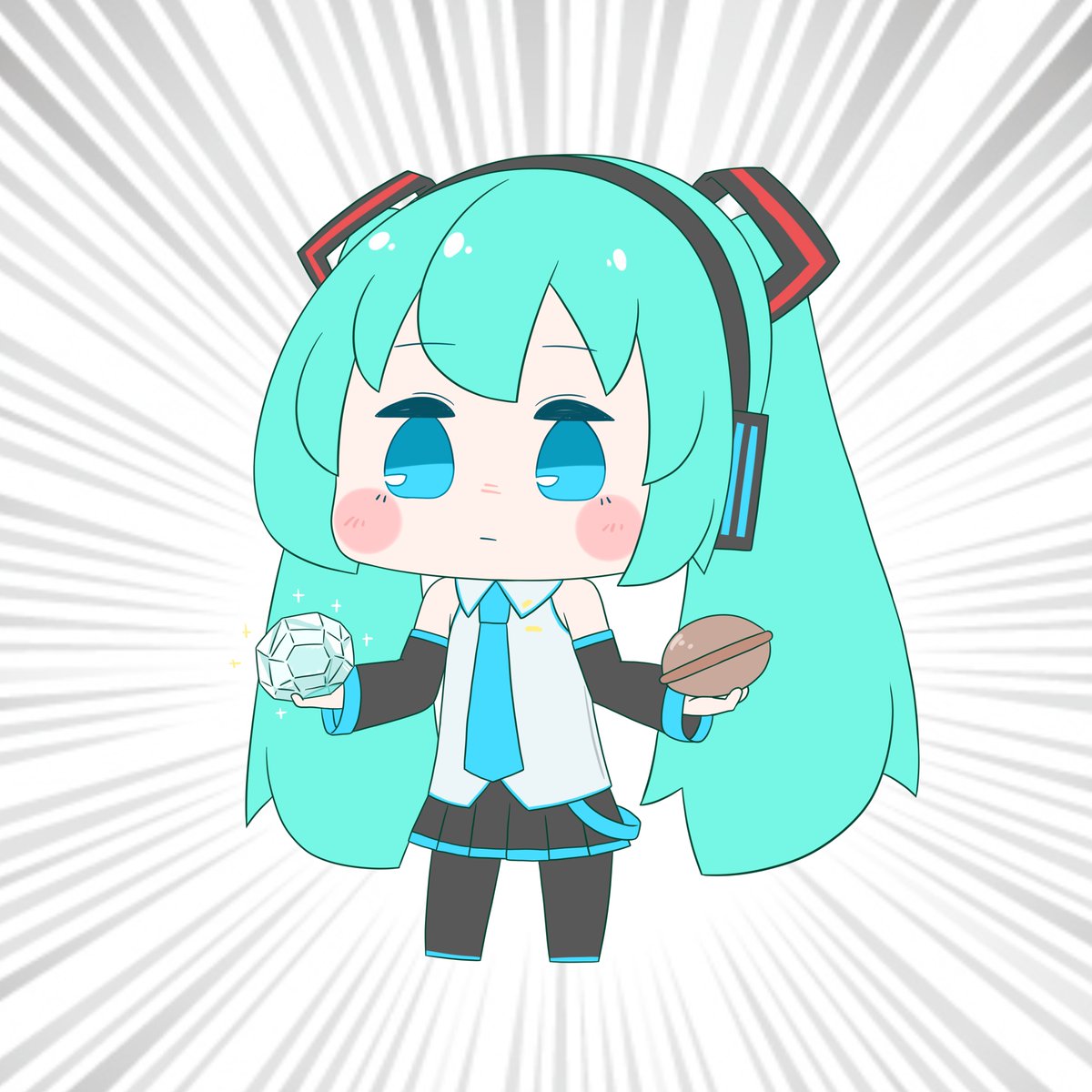 初音ミク「今日も一日  合法ダークチップ  #初音ミク」|はつねネガメのイラスト