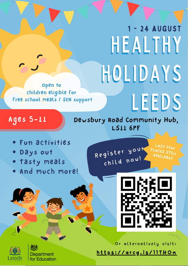 There are still some place available for Healthy Holidays! 😊👍

If your child is aged 5-11 and receives Free School Meals click here for more info &amp; to register ➡ arcg.is/11THOm