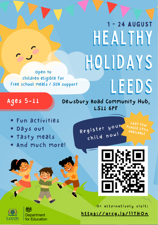 There are still some place available for Healthy Holidays! 😊👍 If your child is aged 5-11 and receives Free School Meals click here for more info & to register ➡ arcg.is/11THOm