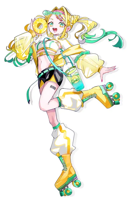 【お仕事】 vtuberのぱいんさん()のお姿、キービジュアルを担当いたしました フレッシュでビタミン満点です