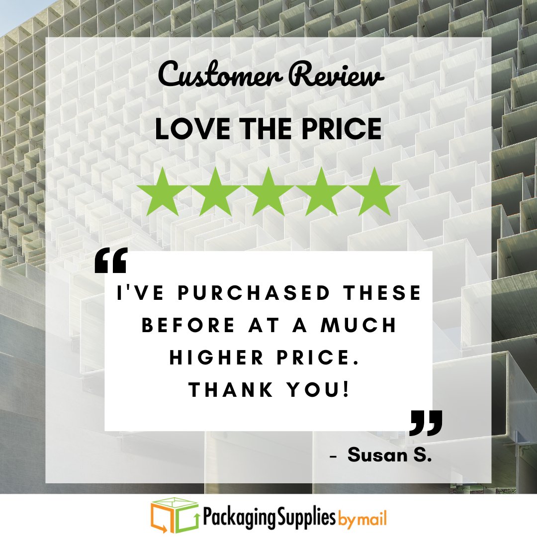 packsupplymail's tweet photo. ⭐ CUSTOMER REVIEW ⭐

🌟 Thank you for the glowing review! 🌟 We're thrilled to be your go-to shipping supplies partner.

See more testimonials using the link below:
https://t.co/Ob28yQ1ZtV

💻 customerservice@packagingsuppliesbymail.com

#CustomerReview #HappyCustomers #Unbox https://t.co/ByH2aFqSyc