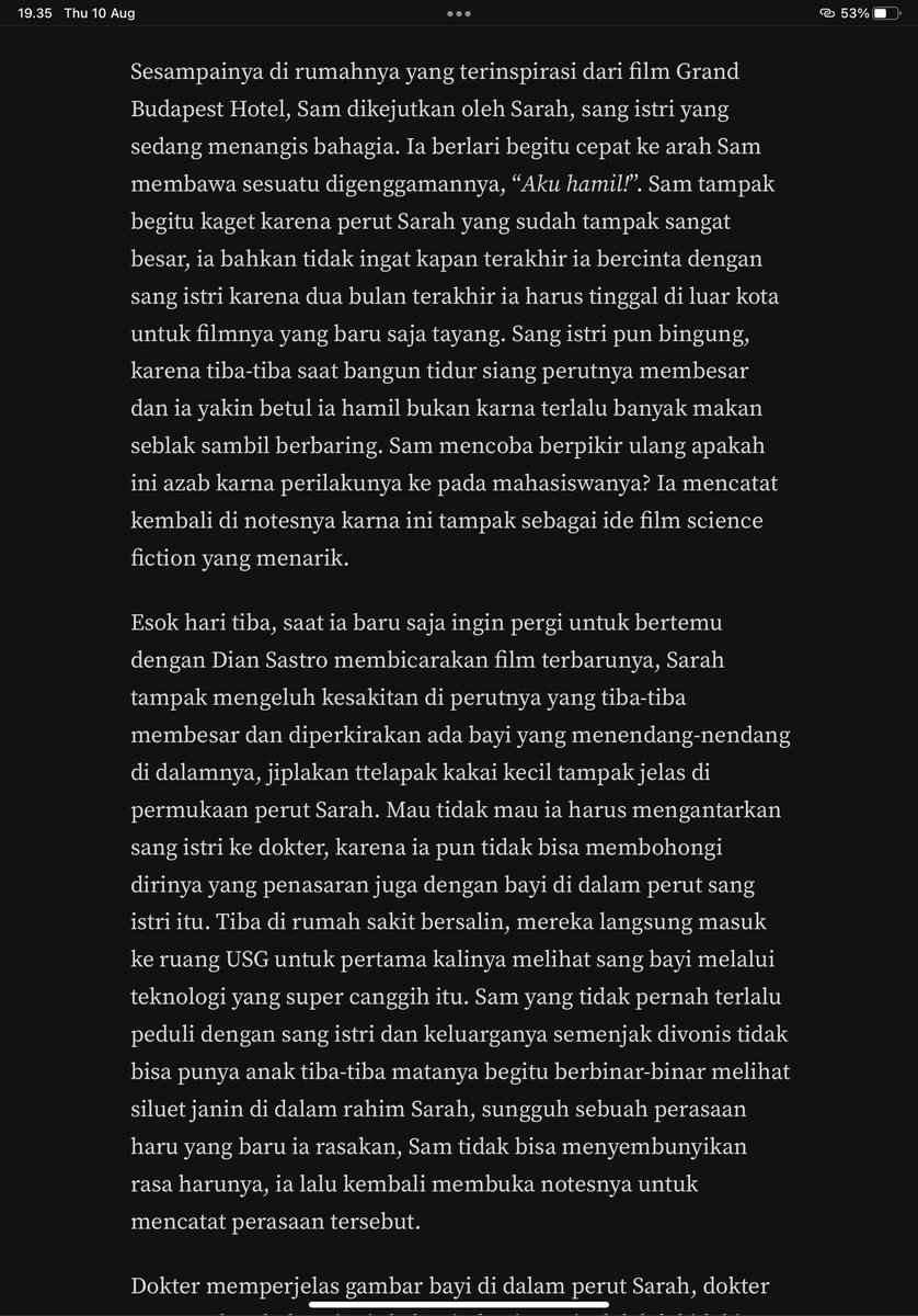 BORN TO DIRECT.

Suatu ketika, seorang dosen bilang kalau mau jadi sutradara yg hebat kita harus terlahir sebagai sutradara. Bingung lah aku sampai hari ini.

Kalau mau baca lengkapnya bisa di: rb.gy/5okeh