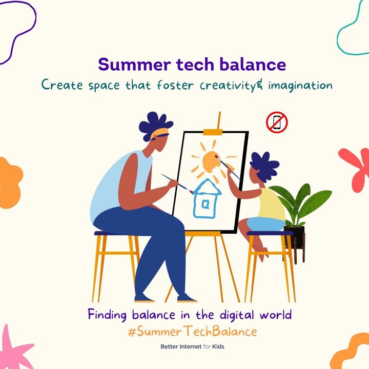 safeinternetday's tweet photo. Summertime is the perfect opportunity to develop your children's potential! 🎨📚
#SummerTechBalance
💭Let them explore, create, and learn new skills in a balanced digital environment.
💻To learn more about #DigitalParenting, visit our resources
👉https://t.co/oGzyBVDxbF https://t.co/64Ym3Uzvzl