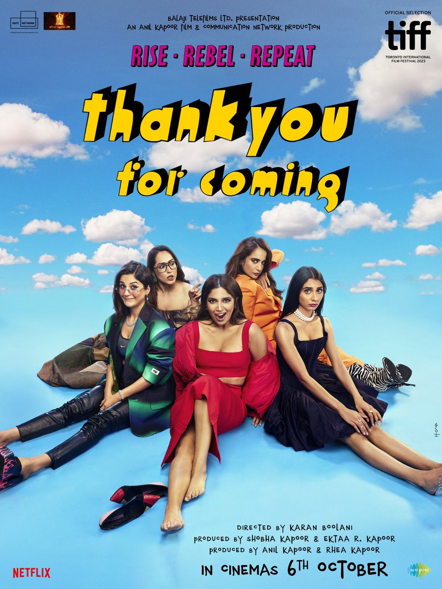 EKTAA KAPOOR - RHEA KAPOOR: ‘THANK YOU FOR COMING’ WORLD PREMIERE AT TIFF… From the makers of #VeereDiWedding -  #EktaaRKapoor and #RheaKapoor… #FirstLook posters of #ThankYouForComing, a coming-of-age comedy directed by #KaranBoolani.

#ThankYouForComing will have its…