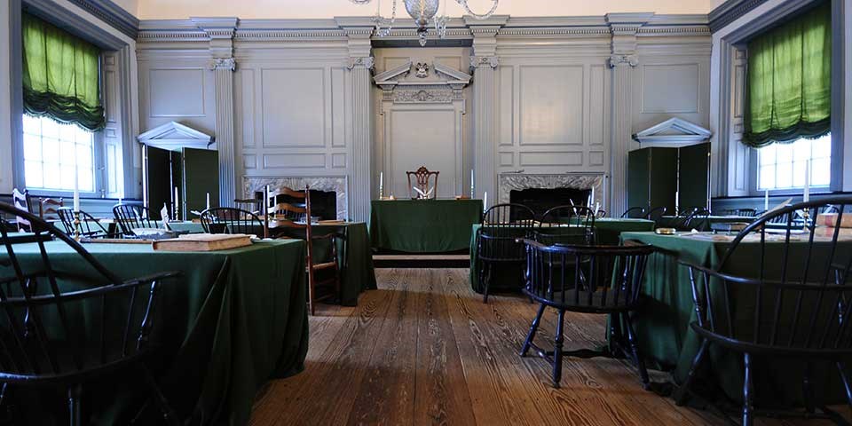 Wondering what the room where the Declaration of Independence &amp; US Constitution were signed looked like? Travel back in time &amp; explore its original glory. Here's what we know: nps.gov/articles/000/a…